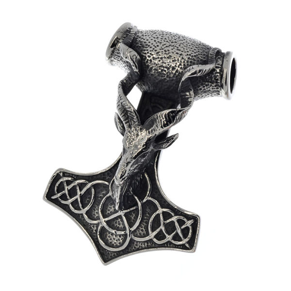 Stainless steel pendant - Thors hammer "Xugaa" 79 mm