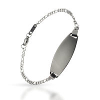 Edelstahlarmkette mit Gravurplatte
