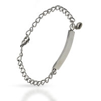 Edelstahlarmkette mit Gravurplatte