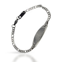 Edelstahlarmkette mit Gravurplatte