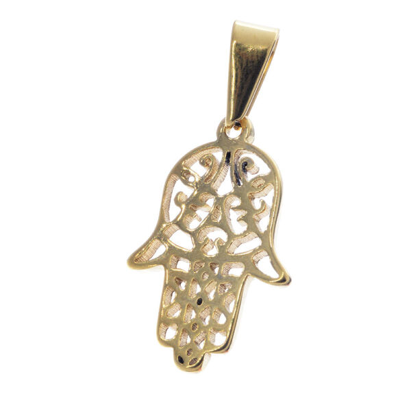 Stainless steel pendant - Hamsa Hand PVD gold