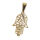 Stainless steel pendant - Hamsa Hand PVD gold