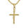 Edelstahlanhänger - Kreuz mit Jesus PVD-Gold