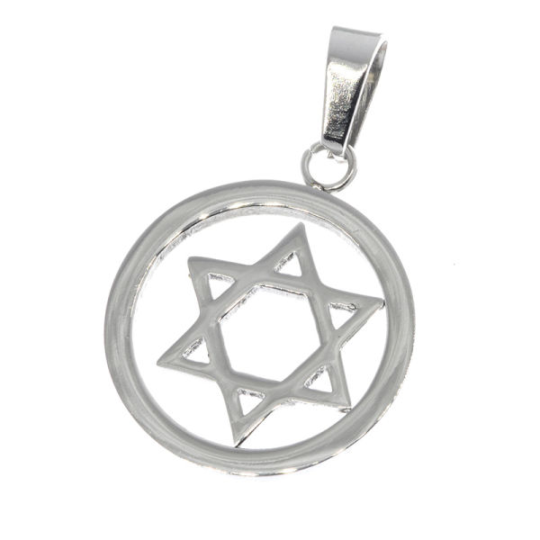 Stainless steel pendant "Star of David"