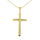 Edelstahlanhänger - Kreuz PVD-Gold