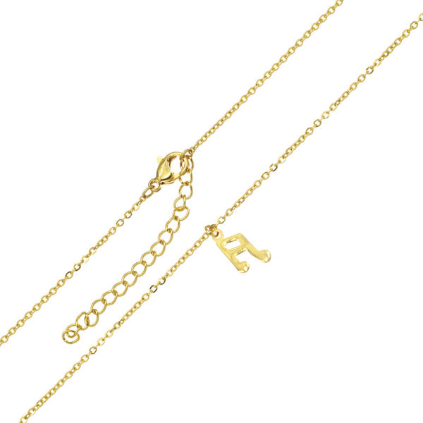Edelstahlkette mit Anhänger Notenschlüssel Gold