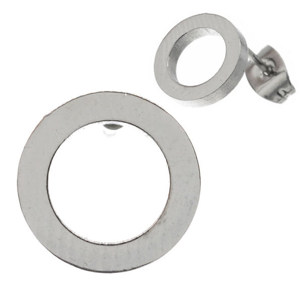 Edelstahlohrstecker Ring