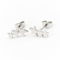 Stainless steel stud earrings - stars