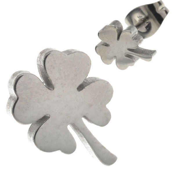 Stainless Steel Stud Earrings - Lucky Clover