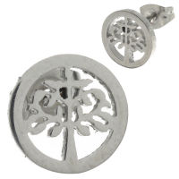 Edelstahlohrstecker - Lebensbaum