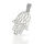 925 Sterling Silberanhänger - Silber Fatimas Hand "Hilde"