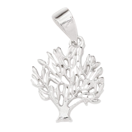 925 Sterling Silberanhänger - Silber Baum