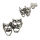 Silver Stud Earrings - Tragedy and Comedy Masks