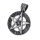 Stainless Steel Pendant – Pentagram with Triple Spiral and Scroll Border