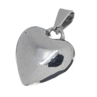Stainless Steel Pendant – Small Domed Heart,...