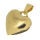 Stainless Steel Pendant – Small Domed Heart, Gold-Coloured