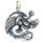 925 Sterling Silberanhänger - Drache flach