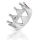 925 Sterling Silberring - Krone