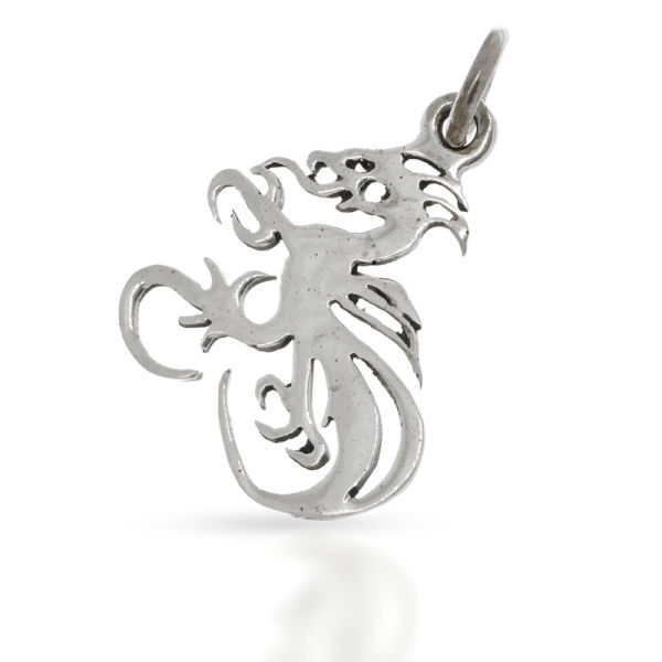 925 Sterling Silberanhänger - Drache