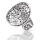 925 Sterling silver ring - floral pattern 55 (17,5...