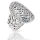 925 Sterling Silberring - florales Muster 55 (17,5...