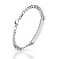 Edelstahlarmkette mit Gravurplatte