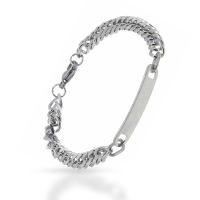 Edelstahlarmkette mit Gravurplatte