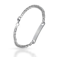 Edelstahlarmkette mit Gravurplatte