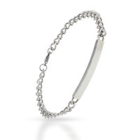 Edelstahlarmkette mit Gravurplatte