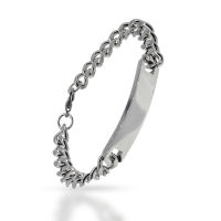 Edelstahlarmkette mit Gravurplatte