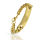Edelstahlarmkette mit Gravurplatte goldfarben