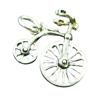 925 Sterling Silberanhänger - Klassisches Fahrrad