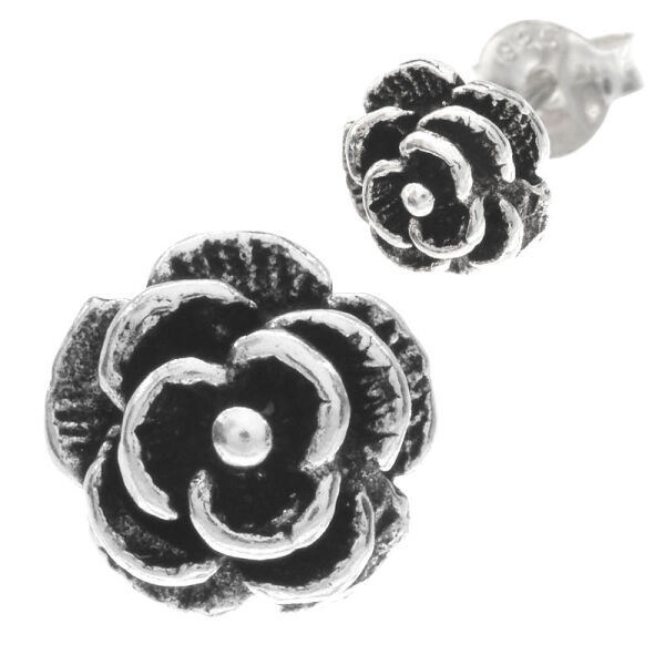 Silberohrstecker - Rose