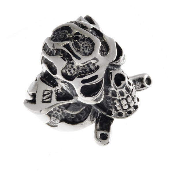 Edelstahlring/Totenkopf/Schraubenschlüssel 60 (19,1 Ø) 09 US