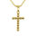 Edelstahlanhänger - Kreuz aus Kugelgliedern goldfarben