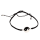 Stoffarmband mit 925 Sterling Silberanhänger - Yin und Yang