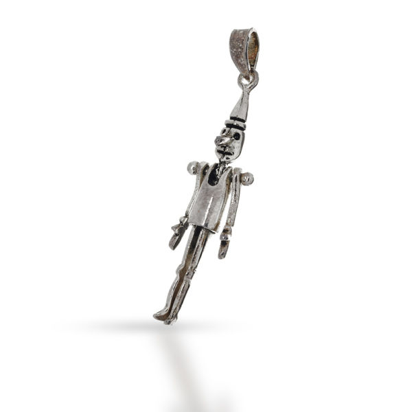 925 Sterling Silberanhänger - Clown  Marionette