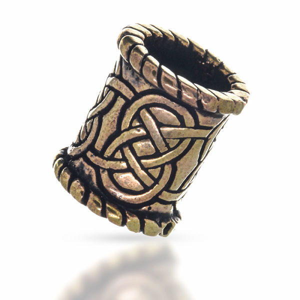 Bronze beard bead - Celtic knot "Joy"