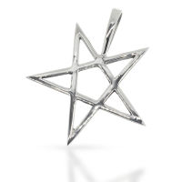 925 Sterling Silberanhänger - Pentagramm...