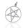 Kristopher Pentagram Pendant with Open Centre in 925 Sterling Silver