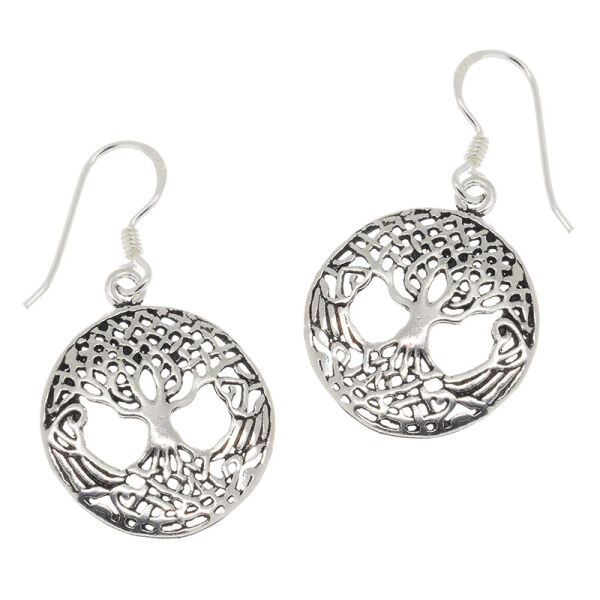 Ohrhänger 925er Sterling Silber- Lebensbaum ca. 18 mm