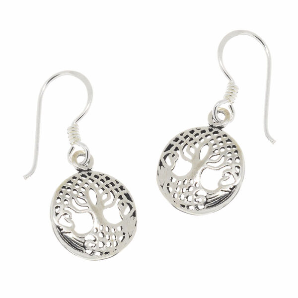 Ohrhänger 925er Sterling Silber- Lebensbaum 12 mm