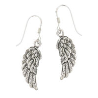 925 Sterling Silver Earrings - Silver Wings