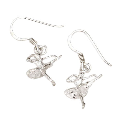 925 Sterling Silberohrhänger - Ballerina