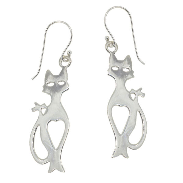 Silberohrhänger 925er Sterlingsilber Katze
