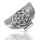 925 Sterling Silberring - Sonnenblume - offene Ringschiene