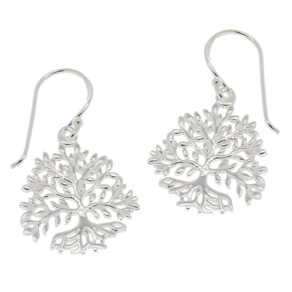 Silberohrhänger 925er Sterling Baum Yggdrasil