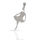 925 Sterling Silberanhänger - Ballerina mit Cubic Zirkonia