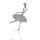 925 Sterling Silberanhänger - Ballerina mit Cubic Zirkonia