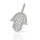 925 Sterling Silberanhänger - Hand der Fatima - 17mm  C/Z Kubikzirkon
